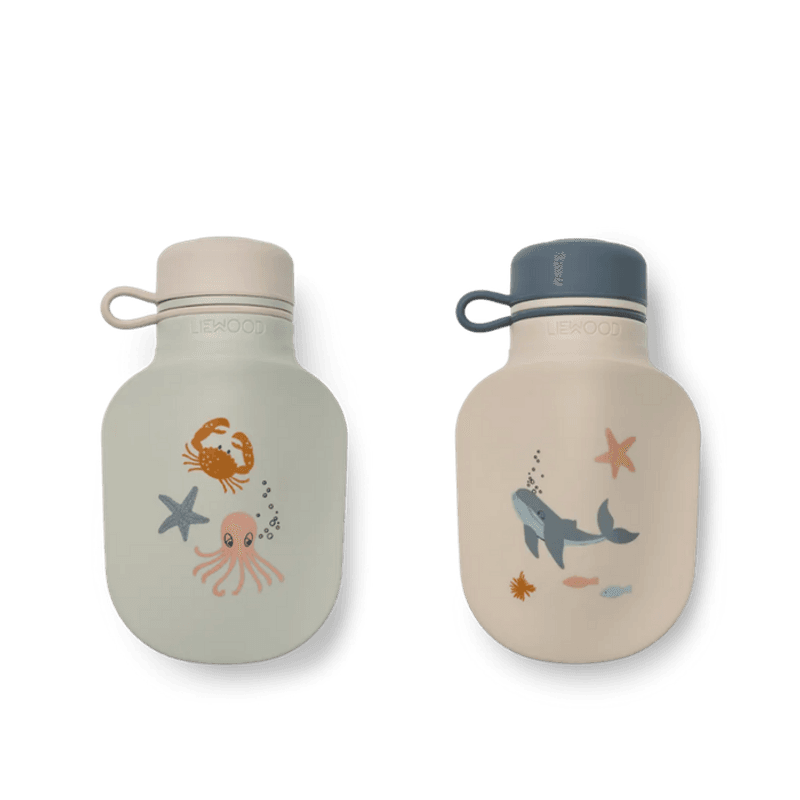 Lizzie Smoothie Bottle 2-Pack - Sea creature / Sandy