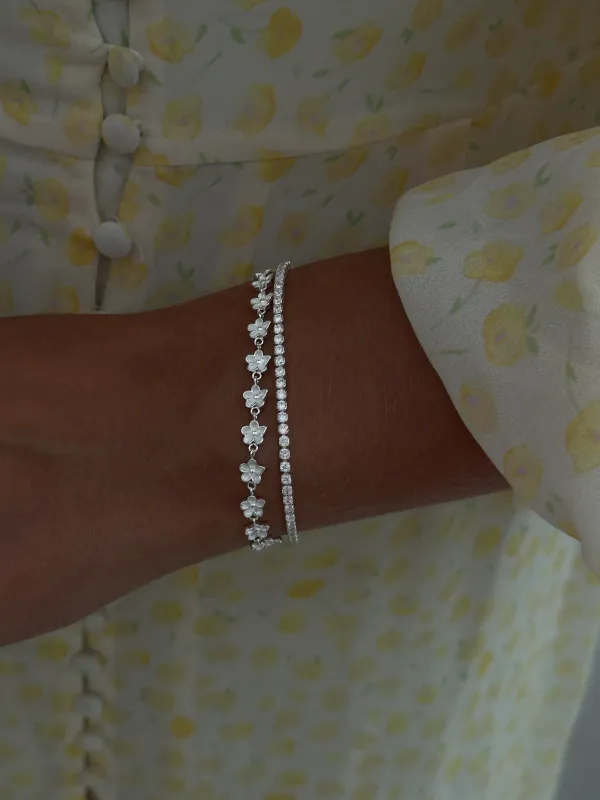 Flower Bracelet Silver