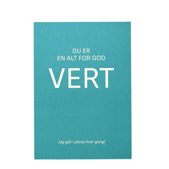 Hovedbilde  TWAS Kort - Du er en alt for god vert