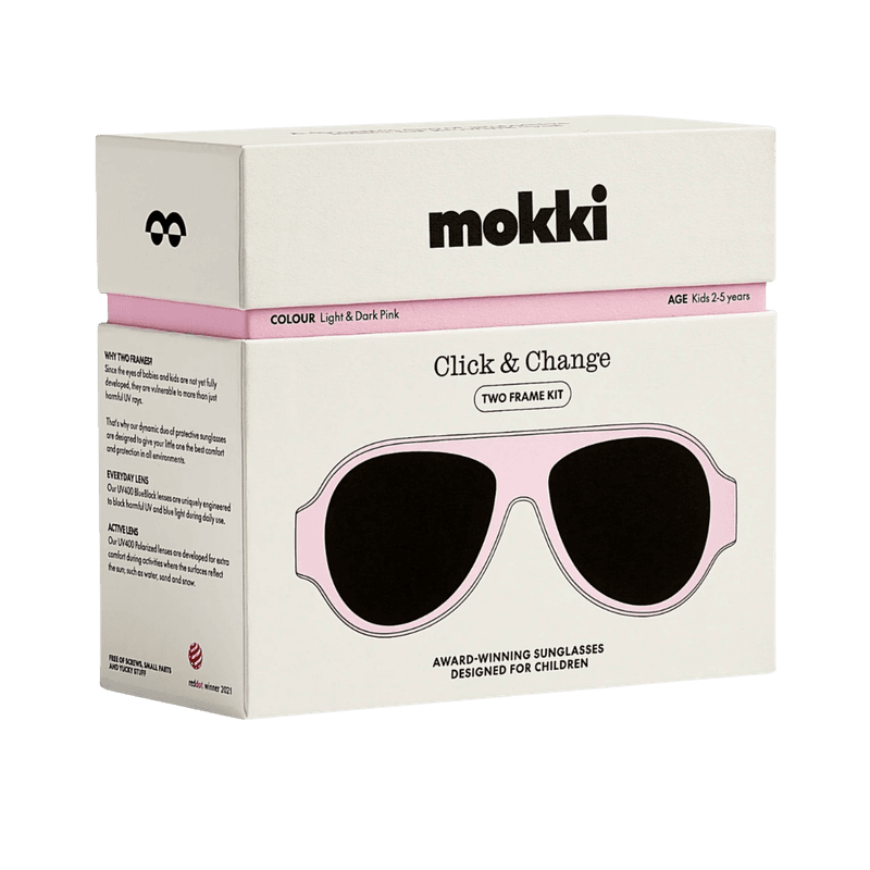 Mokki solbriller Click & Change 2.0 - Light and dark pink