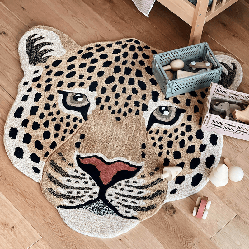 Himani Leopard Head Rug Large