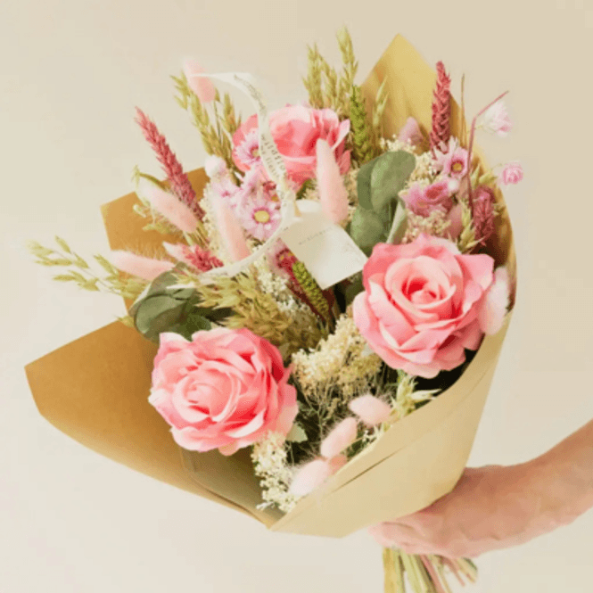 Hovedbilde Dried Flowers - Romantic Bouquet - Pink Rose, ...