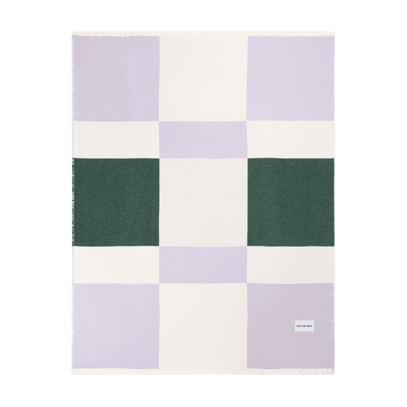 Check Bold Blanket Lilac Forest - 100% bomull