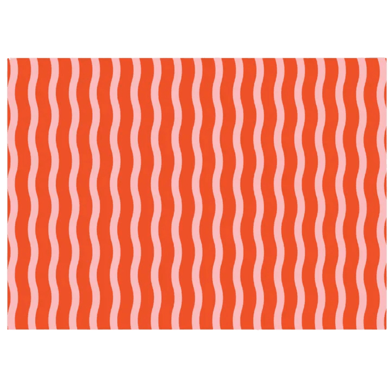 Silkepapir – Tangy Red med stripemønster