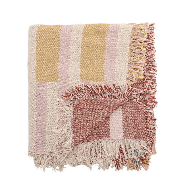 Hovedbilde Bomullsteppe - Rosa/Beige