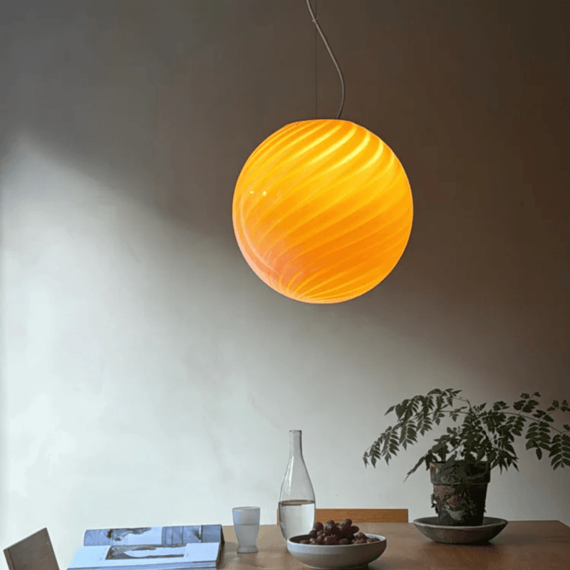 Murano Candy pendel karamell krem swirl l* Bestillingsvare