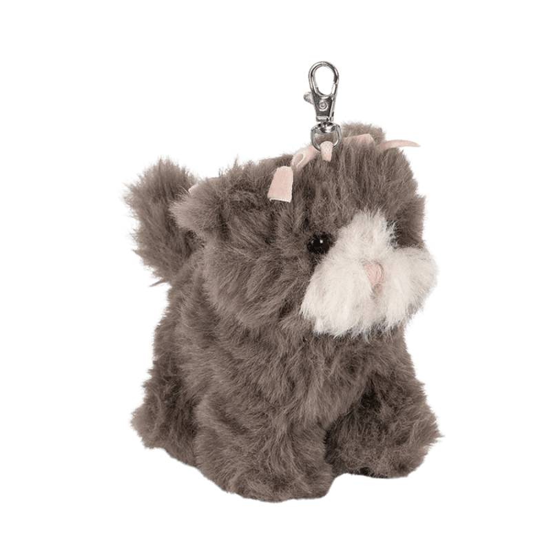 Bag charm - Katt m/ rosa sløyfe