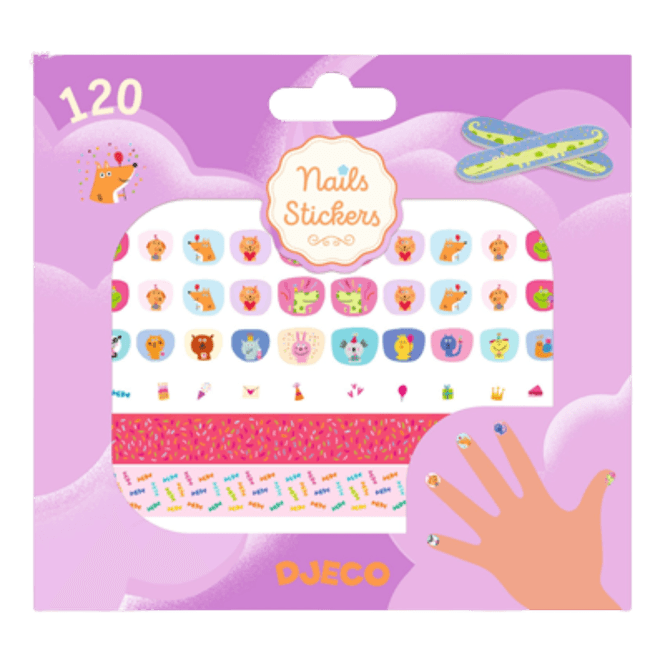 Hovedbilde Klistremerker til negler, Bursdag