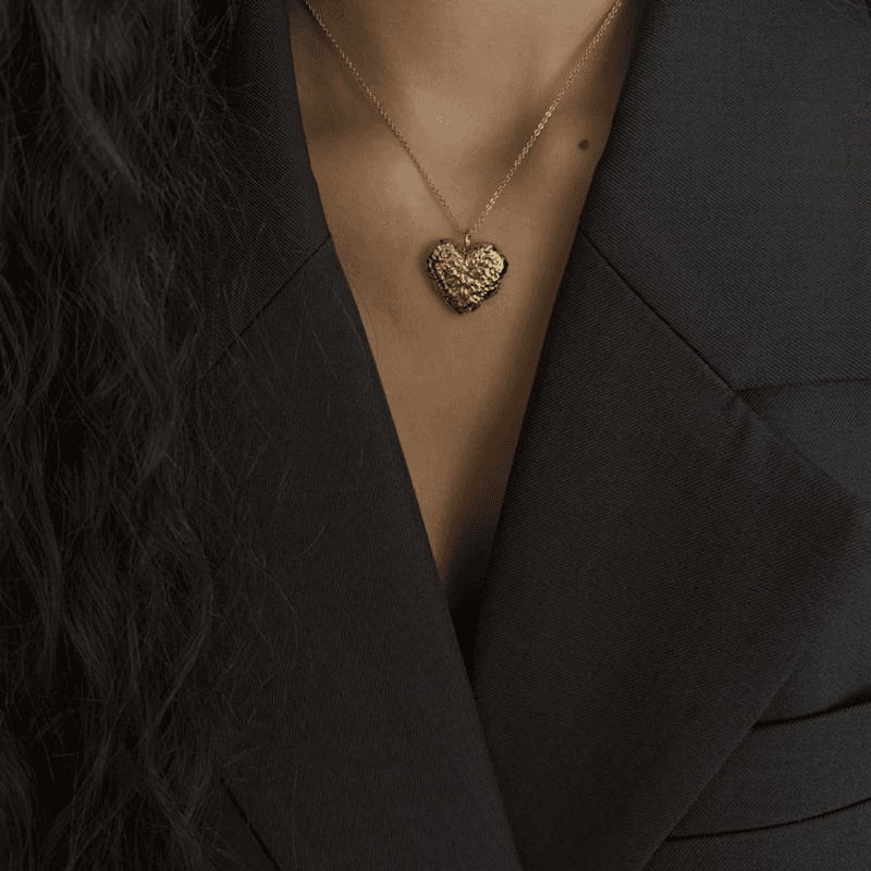 Textured Heart Necklace