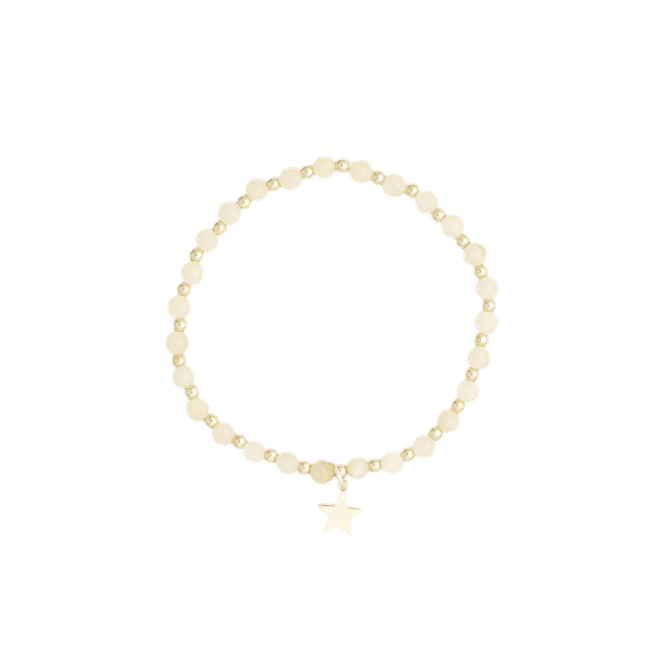 Hovedbilde Armbånd med perler og anheng - yellow Jade