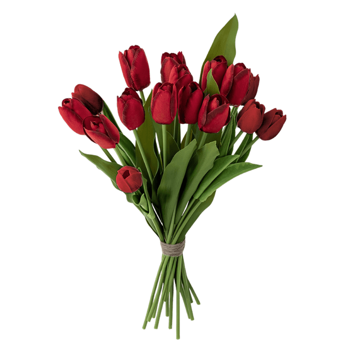 Hovedbilde Tulipanbukett, rød – kunstige blomster