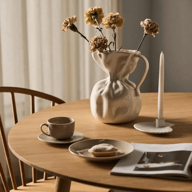 Crumple vase hvit