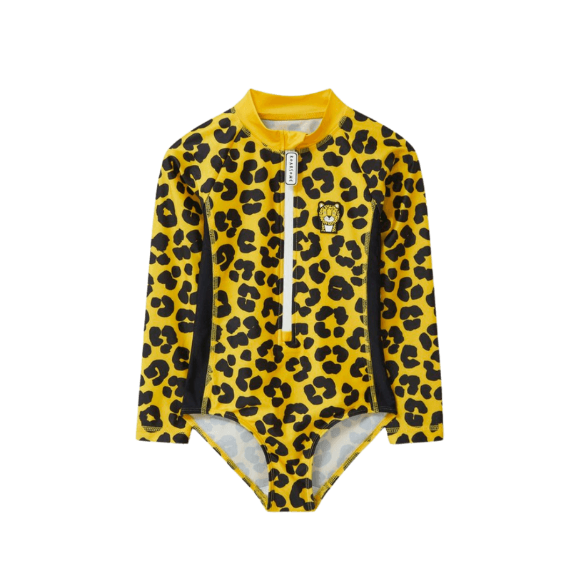 Leoparden Dash - langermet badedrakt