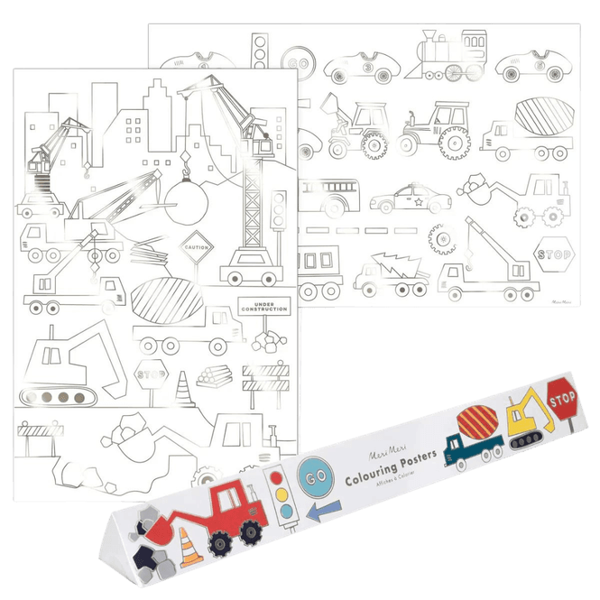 Hovedbilde Fargeleggingsplakat Konstruksjons 2pk