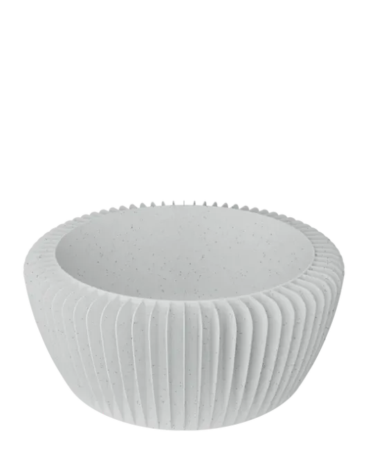 Hovedbilde STRIPE BOWL L - Marble white