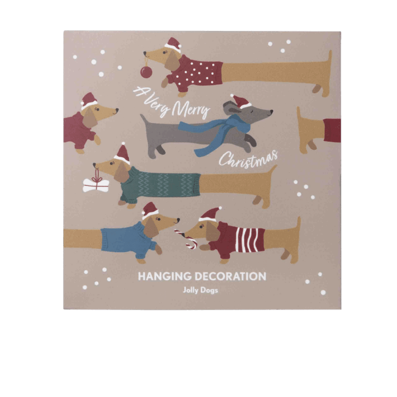 Julepynt Glad Hund – Gull