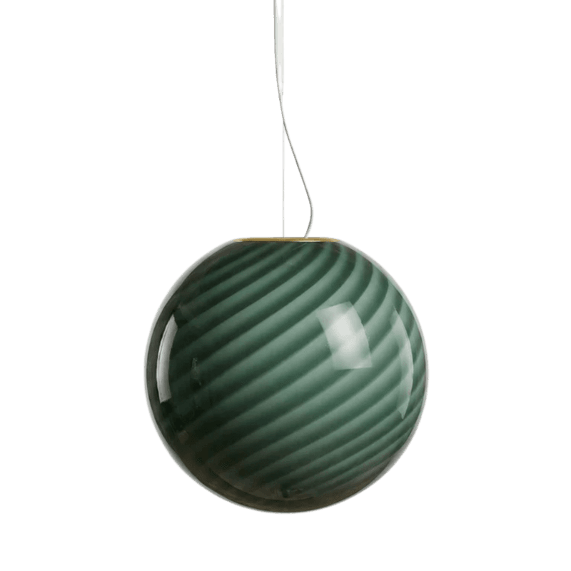 Murano Candy pendel petroleumgrønn swirl* Bestillingsvare