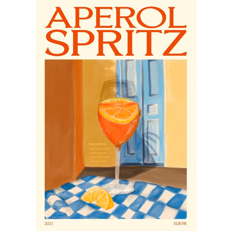 Elin PK Aperol Spritz Drink Poster