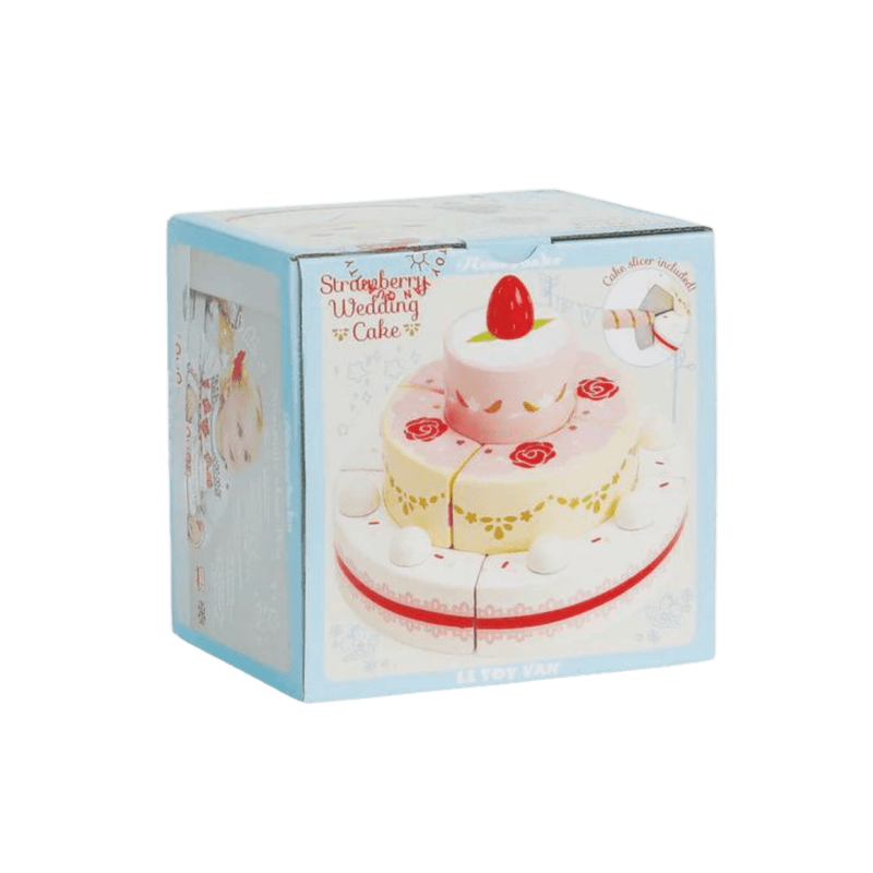 Lekemat i tre - jordbær bryllupskake 
