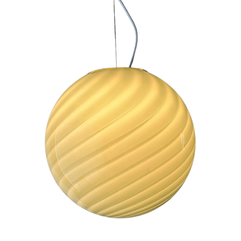 Murano Candy pendel petroleumgrønn swirl* Bestillingsvare
