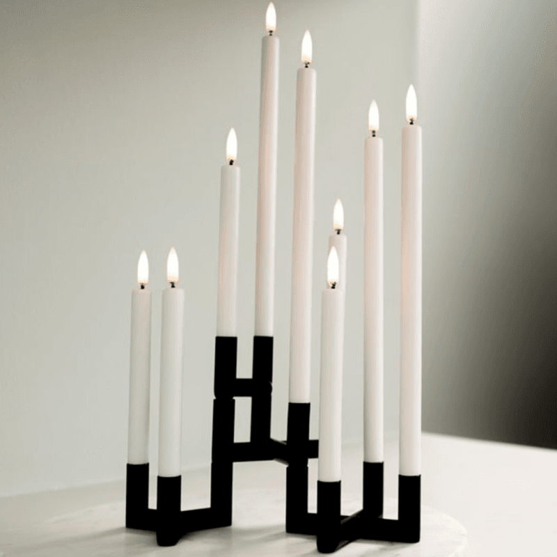 Matrix Candleholder Connectors - Black, 3 pk 
