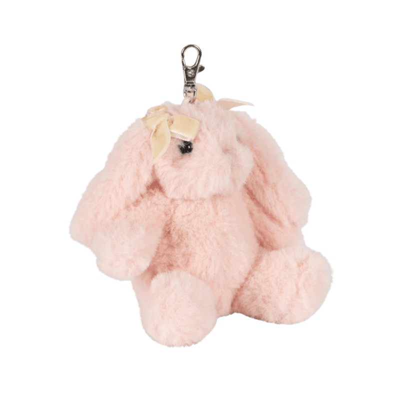 Bag charm - Kanin m / gul sløyfe