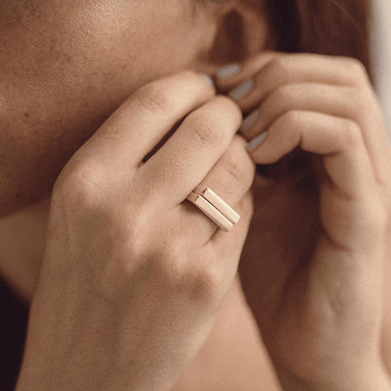 Bossline ring - sølv