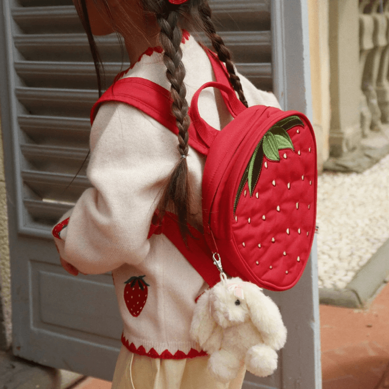 Bag charm - Kanin m / blå sløyfe