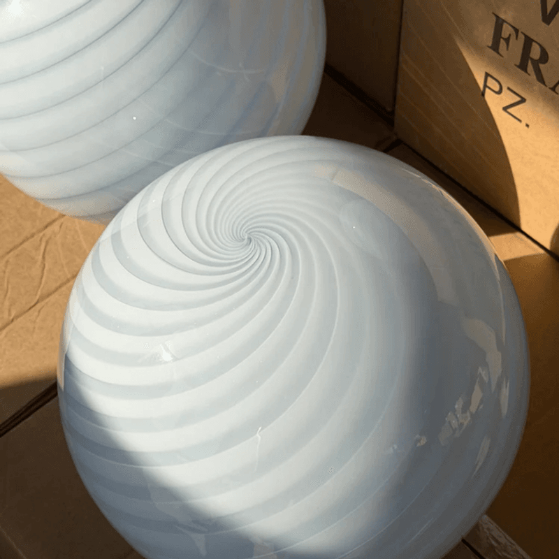 Murano - Candy bordlampe lyseblå swirl * Bestillingsvare