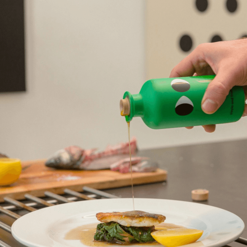 Extra Virgin Olive Oil with basil