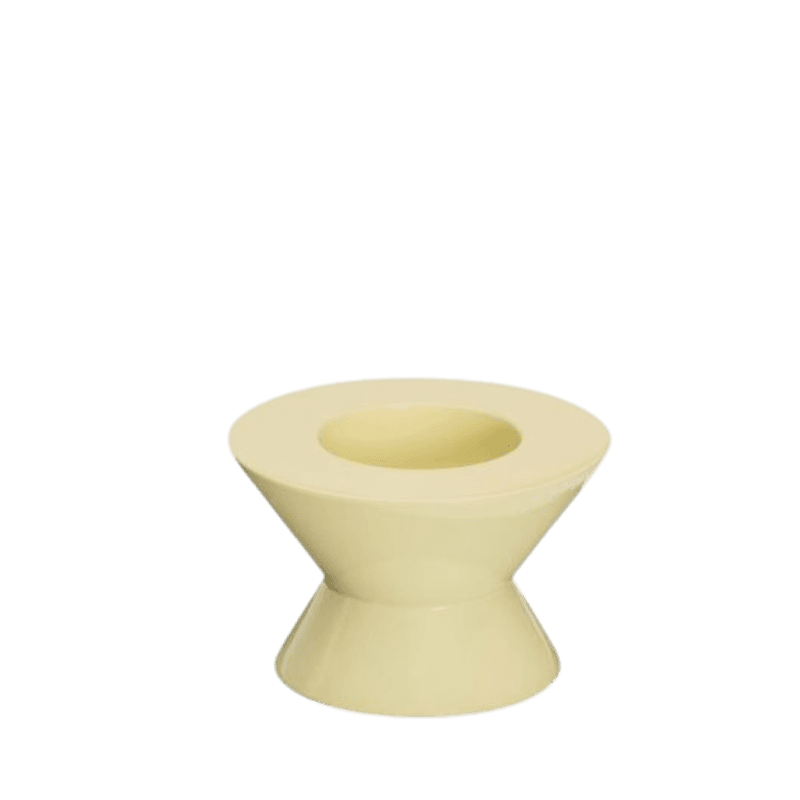 Dobbel lysestake kronelys / telys - gul