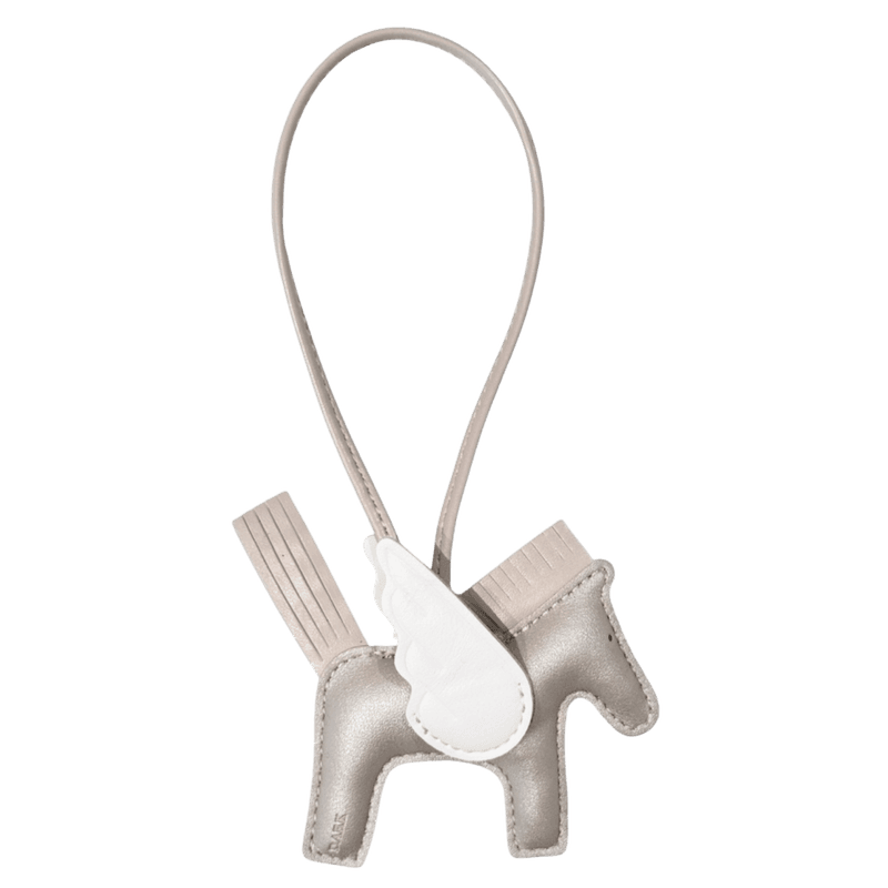 Bag Charm Pony - Sparkled Sand W/Off White & Dark Sand