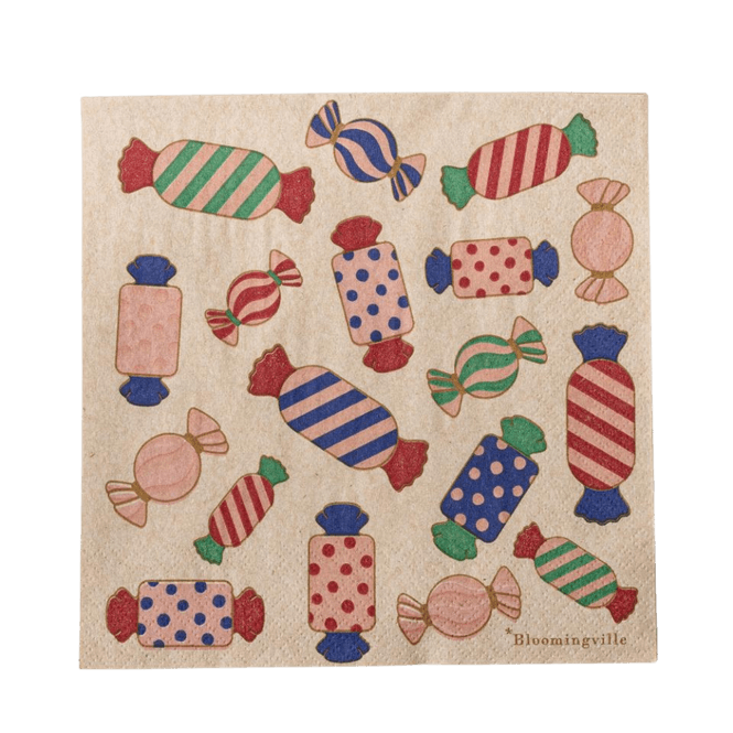 Hovedbilde Serviett - karamellmotiver