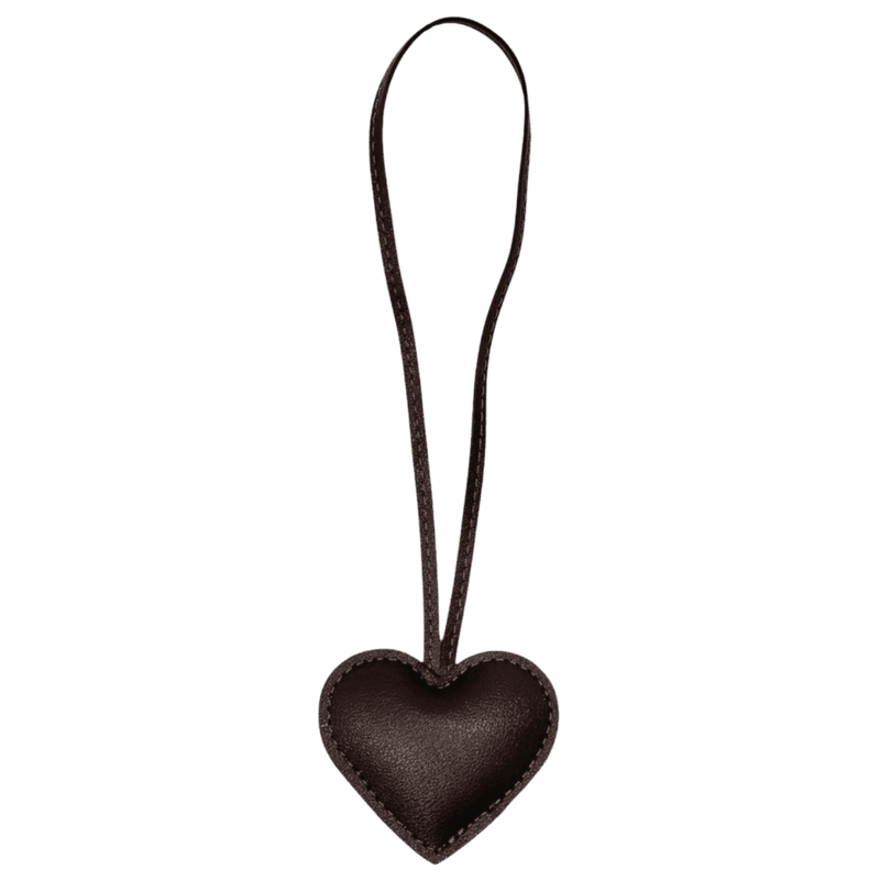 bag charm Hjerte - Chocolate Brown