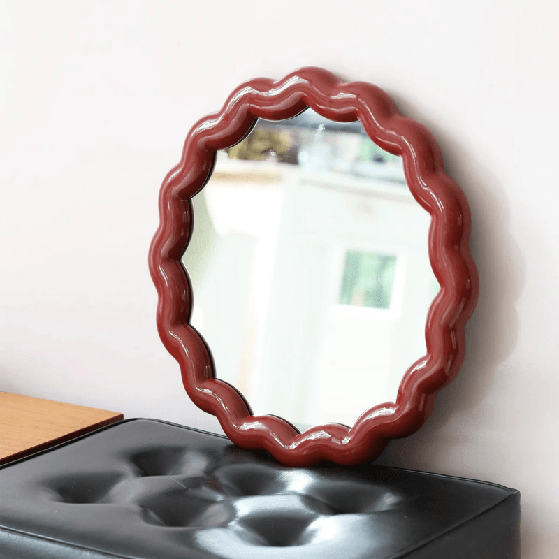 Mirror zigzag burgundy