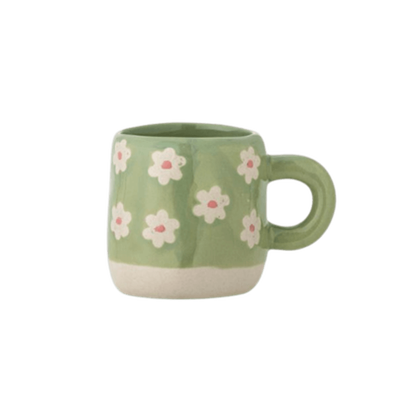 Mille kopp - Blomster grønn