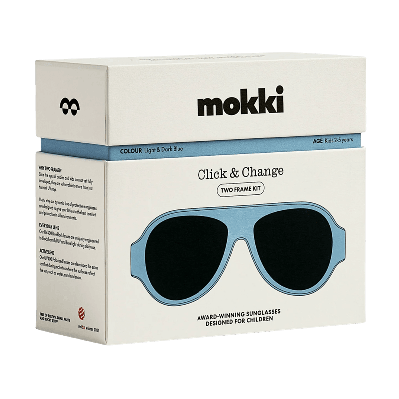 Mokki solbriller Click & Change 2.0 - Light and dark blue