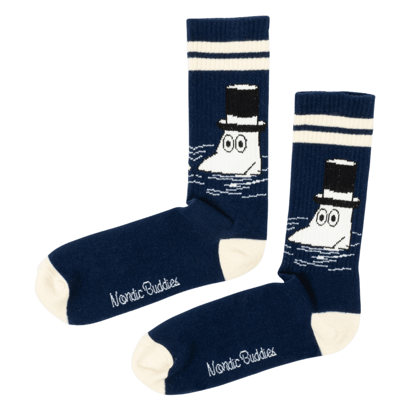 Moomin Retro Sokker - Navy/hvit