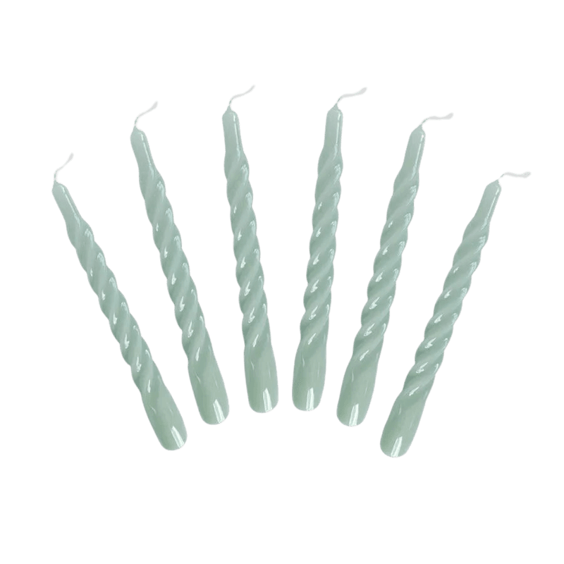 Candles with a Twist - Raseda green 1stk