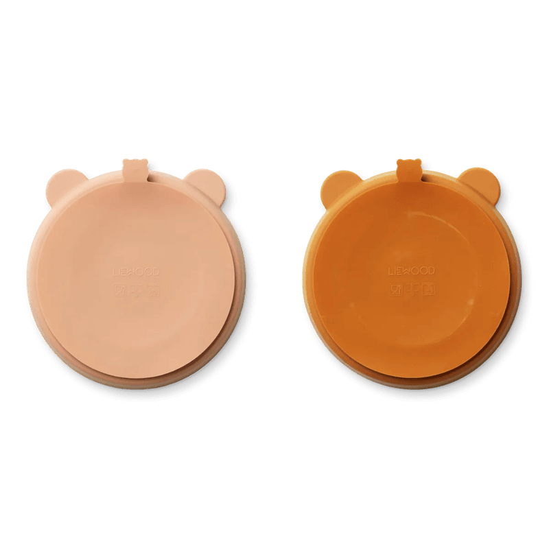 Stacy Divider Suction Plate 2-pk - Mustard/tuscany rose 