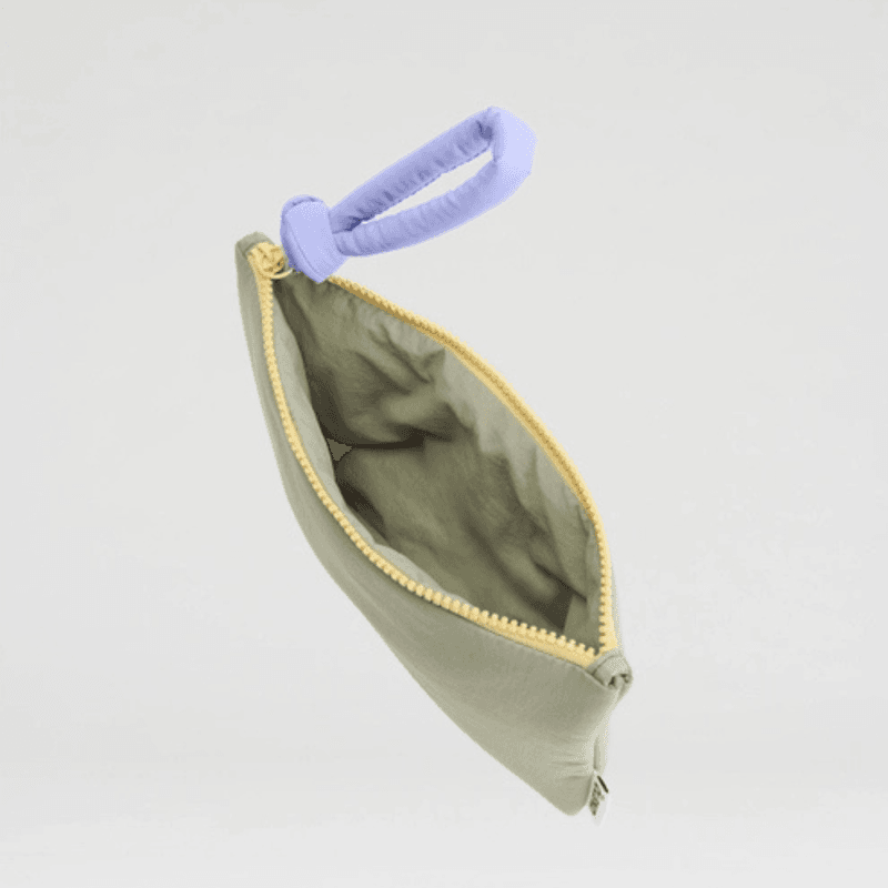 Padded Pouch - Sage + lilla