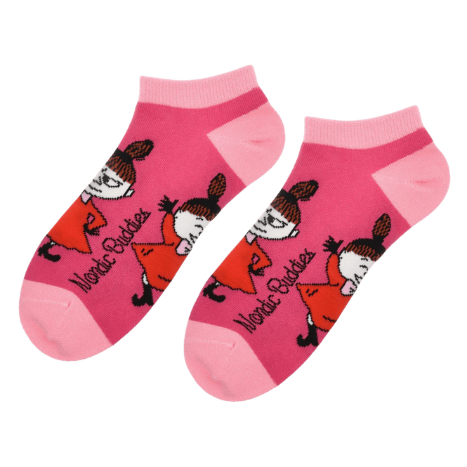 Hovedbilde Moomin ankelsokker Lille my - Bringebær/rosa