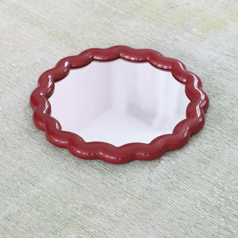 Mirror zigzag burgundy