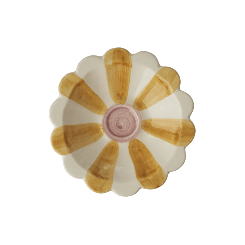 Keramikk skål - Håndmalt, blomster