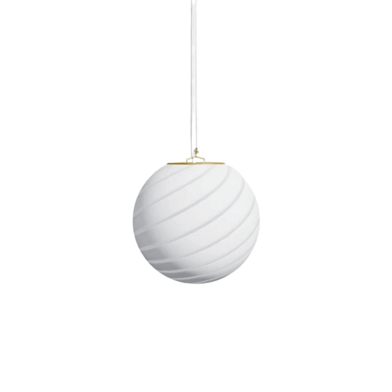 Murano Candy pendel hvit swirl* Bestillingsvare