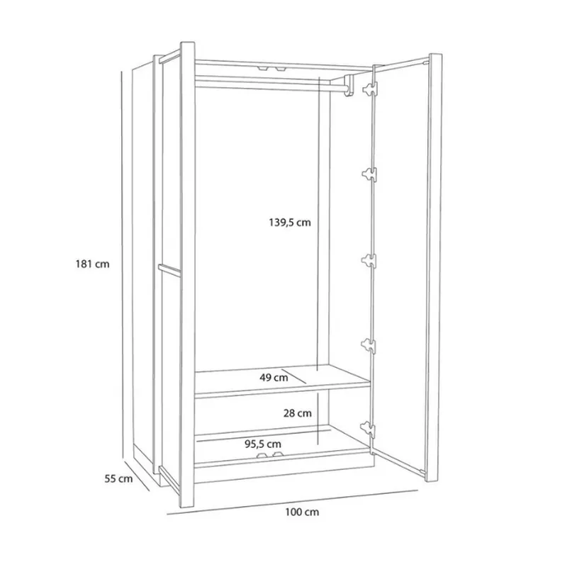 Kura garderobe Large Natural