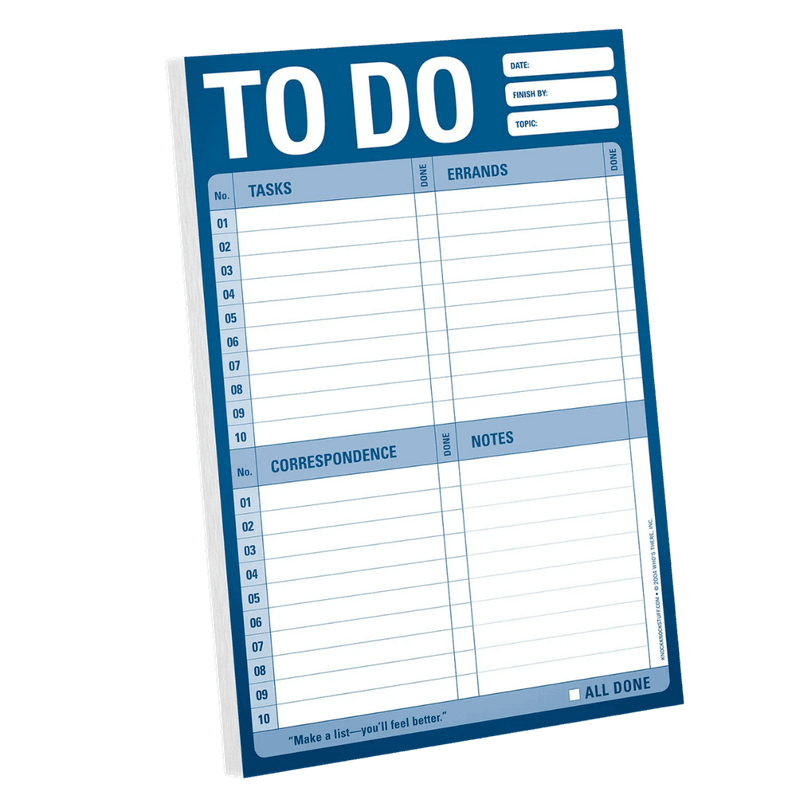 To do liste - notatblokk - knock knock