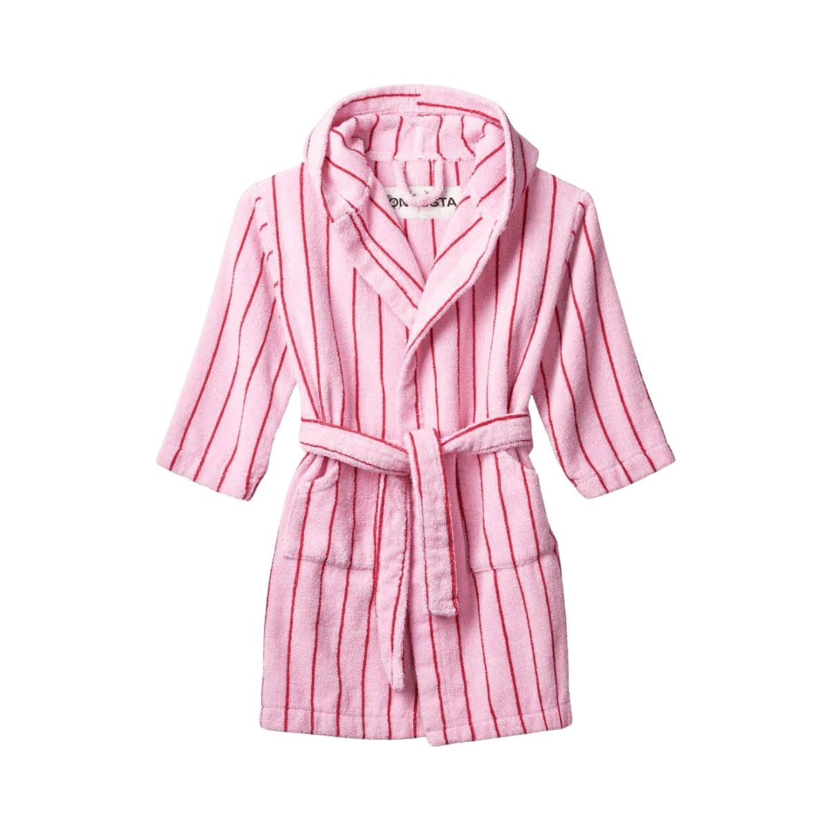 Naram morgenkåpe til barn - baby pink & ski patrol red