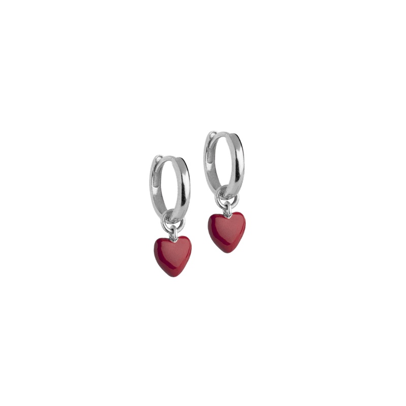 Enamel - Hoops, Amore sølv - Bordeaux